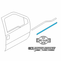 OEM 2015 Ford F-350 Super Duty Body Side Molding Diagram - 8C3Z-2820878-BPTM