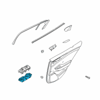 OEM 2021 Kia Stinger Power Window Unit Assembly Diagram - 93581J5010