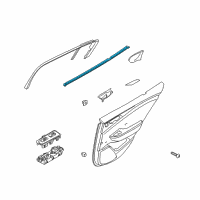 OEM Kia Stinger WEATHERSTRIP-Rear Door Belt Inside Diagram - 83231J5000