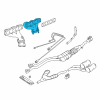 OEM 1996 BMW M3 Exhaust Manifold, Rear Diagram - 11-62-1-744-251