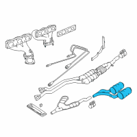 OEM 1998 BMW 528i Rear Muffler Diagram - 18-30-1-427-231