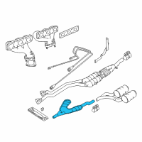 OEM BMW 528i Centre Muffler Diagram - 18-10-1-436-532