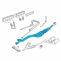 OEM 1998 BMW 528i Catalytic Converter Diagram - 18-30-1-745-555