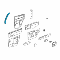 OEM Oldsmobile Bravada Molding, Rear Side Door Front Garnish Diagram - 15676796