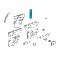 OEM 2004 Chevrolet Blazer Molding, Rear Side Door Rear Garnish Diagram - 15676805