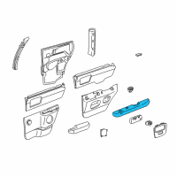 OEM 1995 GMC Jimmy ARMREST, Armrest Diagram - 15701329