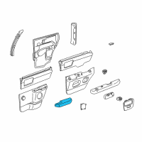 OEM 1997 Chevrolet Blazer Armrest -Rear Side Door *Graphite Diagram - 15676765