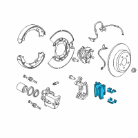 OEM 2016 Dodge Charger Rear Disc Brake Pad Kit Diagram - 5142560AB