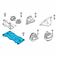 OEM 2009 BMW 750Li Gearbox Cross Member Diagram - 22-32-6-775-907