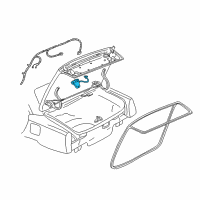 OEM Chevrolet Cavalier Rear Compartment Lid Latch Assembly Diagram - 25717076