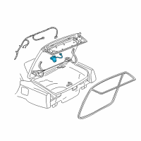 OEM 1995 Chevrolet Cavalier Rear Compartment Lid Latch Assembly Diagram - 25717076