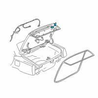 OEM 2000 Cadillac Seville Cylinder Kit, Rear Compartment Lid Lock (Uncoded) Diagram - 12456233