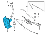 OEM BMW M235i xDrive Gran Coupe WASHER FLUID RESERVOIR Diagram - 61-66-9-879-310