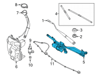 OEM BMW M235i xDrive Gran Coupe LINKAGE FOR WIPER SYSTEM WIT Diagram - 61-61-5-A36-EB0