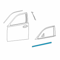 OEM 2008 Lexus LS460 Moulding Sub-Assy, Front Door, Outside RH Diagram - 75071-50050-E0