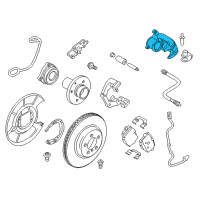 OEM 2012 BMW 535i GT Disc Brake Caliper Rear Left Diagram - 34-21-6-786-831