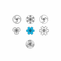 OEM Toyota Center Cap Diagram - 42603-AF020