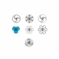 OEM 2002 Toyota Tundra Center Cap Diagram - 42603-0C040