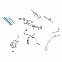 OEM Toyota Prius Blade Assembly Refill Diagram - 85214-04012