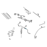 OEM 2002 Toyota Prius Washer Hose Connector Diagram - 85378-60350