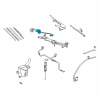 OEM 2001 Toyota Prius Motor Assy, Windshield Wiper Diagram - 85110-47030