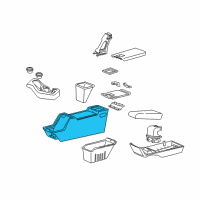 OEM 2002 Ford Ranger Console Panel Diagram - 2L5Z-10045A36-AAA