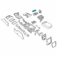 OEM 2012 Dodge Charger Liner-Console Cup Holder Diagram - 68137444AA