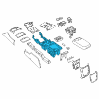 OEM 2014 Dodge Charger Console-Floor Console Diagram - 68159701AC