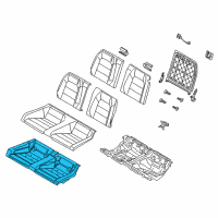 OEM 2021 Ford Mustang Seat Cushion Pad Diagram - FR3Z-6363840-B