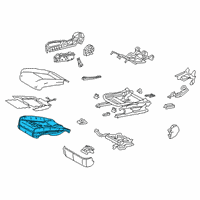 OEM 2020 Lexus UX200 Pad FR Seat Cushion Diagram - 71511-76050