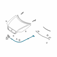 OEM 2003 Kia Sedona Wire-BONNET Release Diagram - 0K55256720A