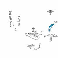 OEM Honda Accord Protector Assy., Fuel Filler Pipe Diagram - 17661-TA0-A00