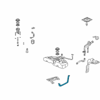 OEM 2009 Acura TSX Band, Passenger Side Fuel Tank Mounting Diagram - 17521-TA0-A00