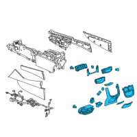 OEM 2018 Cadillac CTS Console Assembly Diagram - 84334329