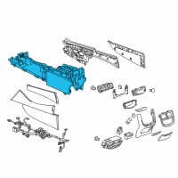 OEM 2017 Cadillac CTS Console Base Diagram - 84043459