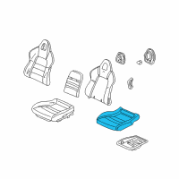 OEM 2005 Honda S2000 Pad & Frame, Left Front Seat Cushion Diagram - 81532-S2A-013