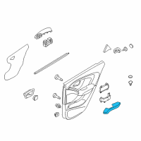 OEM 2015 Hyundai Tucson Rear Door Armrest Assembly, Left Diagram - 83710-2S113-9P