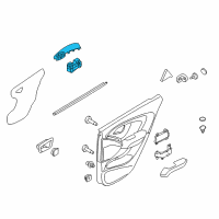 OEM 2010 Hyundai Tucson Rear Power Window Sub Switch Assembly, Right Diagram - 93580-2S510-9P