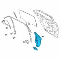 OEM Lincoln Continental Window Regulator Diagram - GD9Z-5427000-B