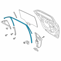 OEM Lincoln Continental Run Channel Diagram - GD9Z-5425766-B