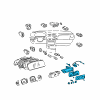 OEM 1998 Toyota Sienna Dash Control Unit Diagram - 55910-08012