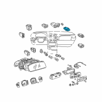 OEM 2002 Toyota Sienna Hazard Switch Diagram - 84332-08020