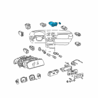 OEM 1998 Toyota Sienna Blower Motor Switch Diagram - 84732-08020