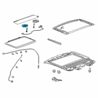 OEM Cadillac CTS Window Shade Motor Diagram - 25941301