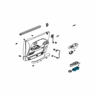 OEM Honda Pilot Switch Assembly, Power Window Master (Black) Diagram - 35750-S9V-A11ZA