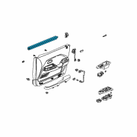 OEM Honda Pilot Weatherstrip, L. FR. Door (Inner) Diagram - 72375-S9V-A00