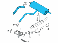 OEM 2022 Ford Bronco Sport MUFFLER ASY - REAR Diagram - LX6Z-5A289-BB