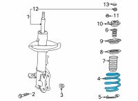 OEM Toyota Venza Coil Spring Diagram - 48131-48890