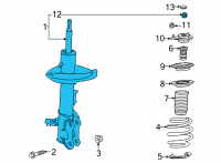 OEM 2021 Toyota Venza Strut Diagram - 48510-80B45