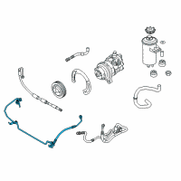 OEM 2012 BMW X5 Power Steering Pressure Hose Diagram - 32-41-6-786-413